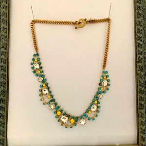 Juicy Couture gold necklace w coloured crystals.